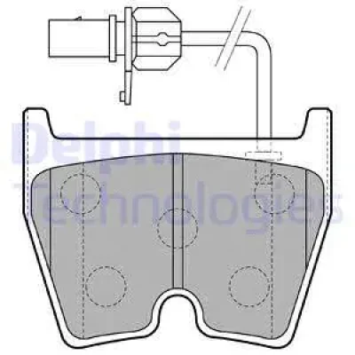 LP1856 DELPHI Комплект тормозных колодок, дисковый тормоз