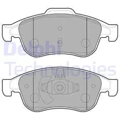 LP2152 DELPHI Комплект тормозных колодок, дисковый тормоз