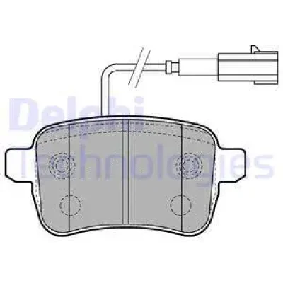 LP2222 DELPHI Комплект тормозных колодок, дисковый тормоз