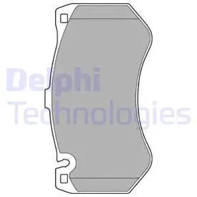 Комплект тормозных колодок, дисковый тормоз DELPHI LP2290