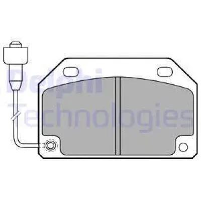 LP487 DELPHI Комплект тормозных колодок, дисковый тормоз