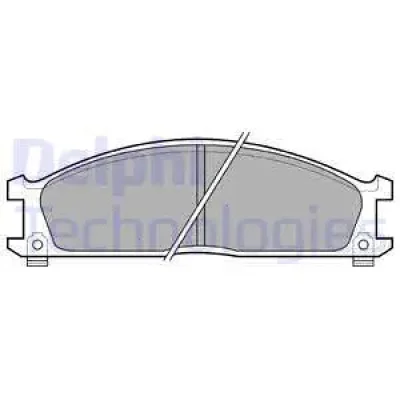 Комплект тормозных колодок, дисковый тормоз DELPHI LP543