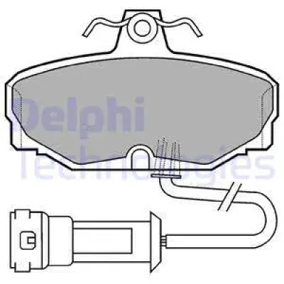 LP557 DELPHI Комплект тормозных колодок, дисковый тормоз