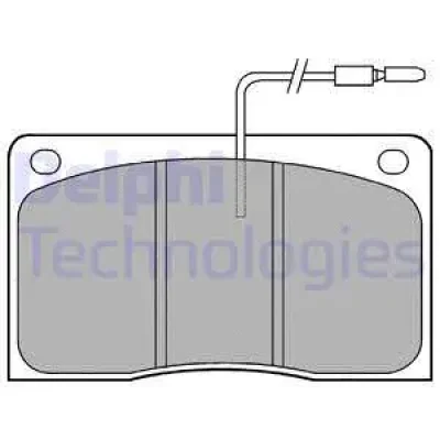 LP568 DELPHI Комплект тормозных колодок, дисковый тормоз