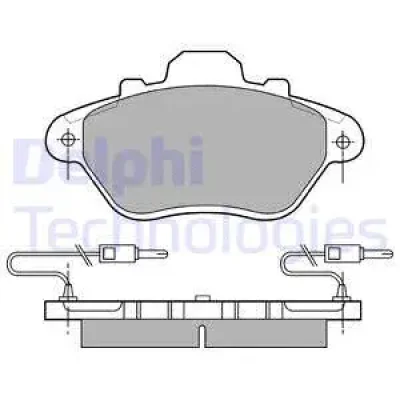 LP654 DELPHI Комплект тормозных колодок, дисковый тормоз