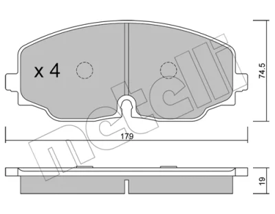 Комплект тормозных колодок, дисковый тормоз METELLI 22-1171-0