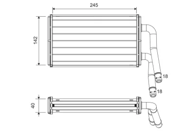 811599 VALEO Теплообменник, отопление салона