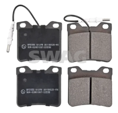 Комплект тормозных колодок, дисковый тормоз SWAG 10 91 6173