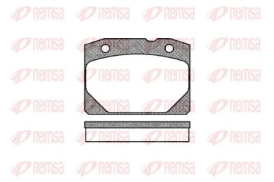 0080.00 REMSA Комплект тормозных колодок, дисковый тормоз
