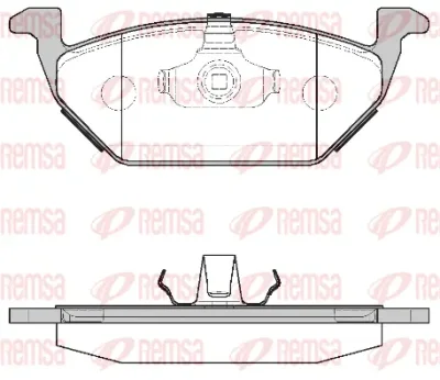 0633.00 REMSA Комплект тормозных колодок, дисковый тормоз