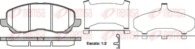0804.31 REMSA Комплект тормозных колодок, дисковый тормоз