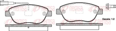 Комплект тормозных колодок, дисковый тормоз REMSA 0859.11