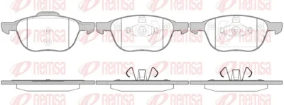1082.00 REMSA Комплект тормозных колодок, дисковый тормоз