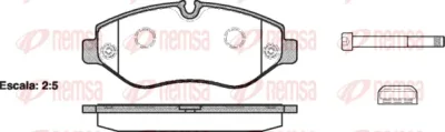 1245.00 REMSA Комплект тормозных колодок, дисковый тормоз