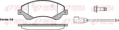 1251.02 REMSA Комплект тормозных колодок, дисковый тормоз