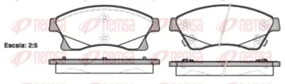 1431.12 REMSA Комплект тормозных колодок, дисковый тормоз