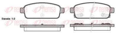 Комплект тормозных колодок, дисковый тормоз REMSA 1432.02