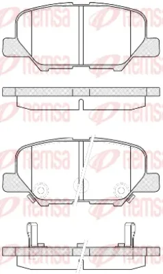 1536.02 REMSA Комплект тормозных колодок, дисковый тормоз