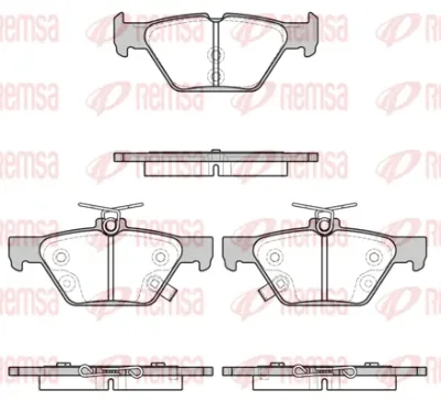 1638.02 REMSA Комплект тормозных колодок, дисковый тормоз