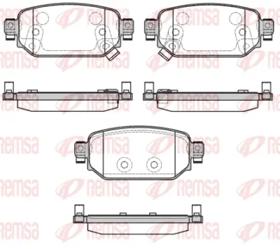 1731.02 REMSA Комплект тормозных колодок, дисковый тормоз