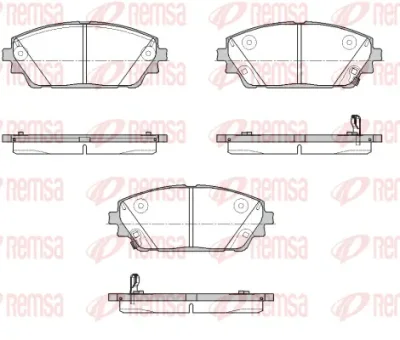 Комплект тормозных колодок, дисковый тормоз REMSA 1900.02