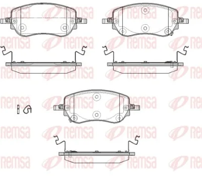 1940.02 REMSA Комплект тормозных колодок, дисковый тормоз