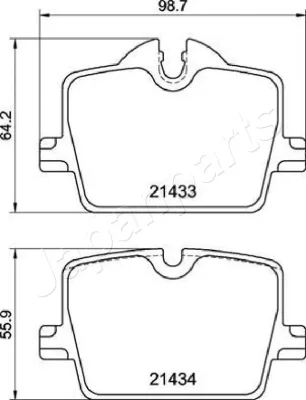 Комплект тормозных колодок, дисковый тормоз JAPANPARTS PP-0123AF