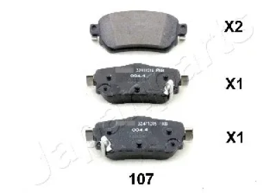 Комплект тормозных колодок, дисковый тормоз JAPANPARTS PP-107AF