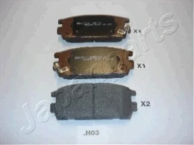 Комплект тормозных колодок, дисковый тормоз JAPANPARTS PP-H03AF
