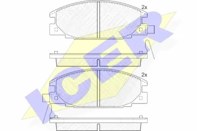 140854 ICER Комплект тормозных колодок, дисковый тормоз