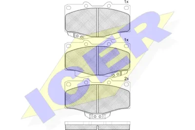 141007 ICER Комплект тормозных колодок, дисковый тормоз