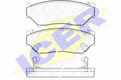 141096 ICER Комплект тормозных колодок, дисковый тормоз
