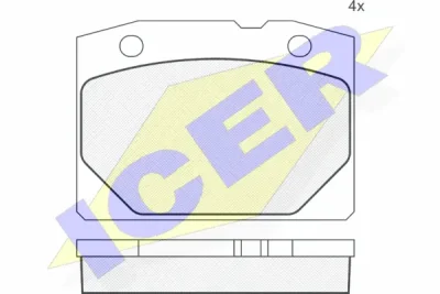 180155 ICER Комплект тормозных колодок, дисковый тормоз