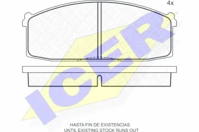 180317 ICER Комплект тормозных колодок, дисковый тормоз