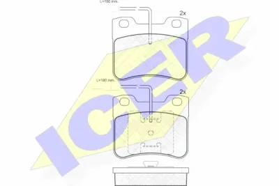 180691 ICER Комплект тормозных колодок, дисковый тормоз
