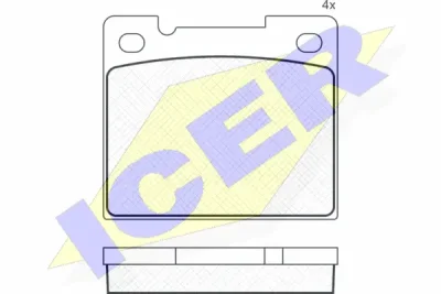 180770 ICER Комплект тормозных колодок, дисковый тормоз