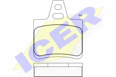 Комплект тормозных колодок, дисковый тормоз ICER 180812