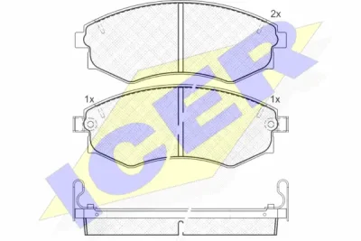 180877 ICER Комплект тормозных колодок, дисковый тормоз