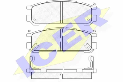 181000 ICER Комплект тормозных колодок, дисковый тормоз