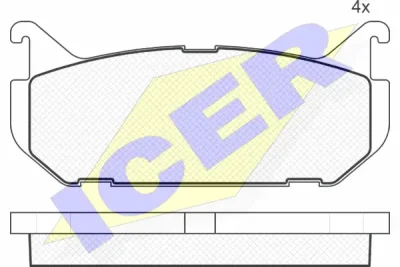 181110 ICER Комплект тормозных колодок, дисковый тормоз