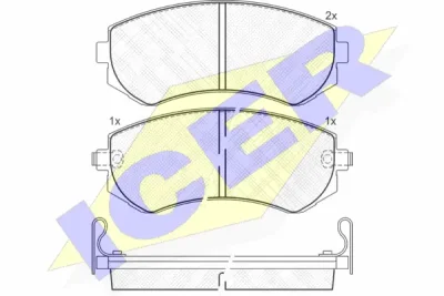 181300 ICER Комплект тормозных колодок, дисковый тормоз