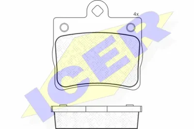 181310 ICER Комплект тормозных колодок, дисковый тормоз