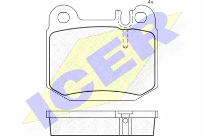 181391 ICER Комплект тормозных колодок, дисковый тормоз