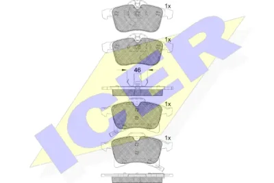 181592 ICER Комплект тормозных колодок, дисковый тормоз