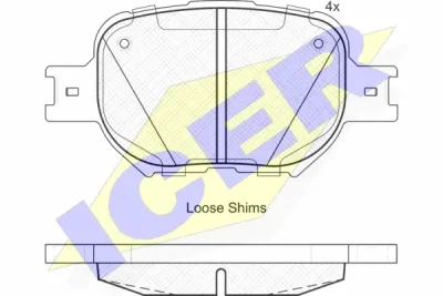 181704 ICER Комплект тормозных колодок, дисковый тормоз