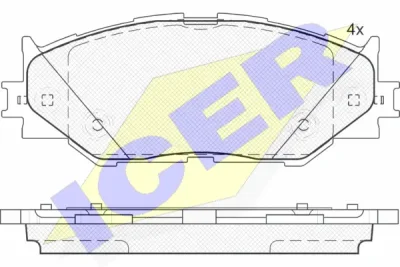 181750 ICER Комплект тормозных колодок, дисковый тормоз