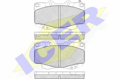 181781 ICER Комплект тормозных колодок, дисковый тормоз