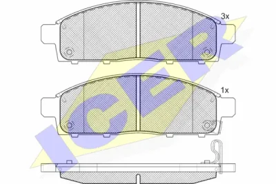 Комплект тормозных колодок, дисковый тормоз ICER 181784