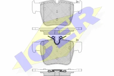 Комплект тормозных колодок, дисковый тормоз ICER 182271