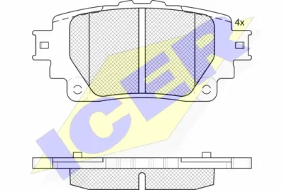 Комплект тормозных колодок, дисковый тормоз ICER 182376